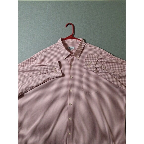 Peter Millar Crown Sport Willie Performance Sport Shirt Pink Gingham Plaid XXL - Picture 1 of 7